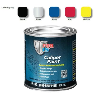 POI42806 image(0) - POR-15 INC 42806 Superior Heat Resistant Caliper Paint, 8 oz Can, Ceramic Coating Red, Liquid, 3 to 4 hr Curing