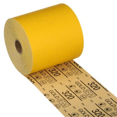 MMM02791 image(0) - 3M  Stikit Gold Sheet Roll 02791, 320, 4-1/2-inch x 45 yd (115mm x 41 m)