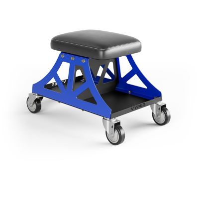 VYPLP-B-BL image(0) - Vyper Industrial 400 lb Capacity Low Pro Shop Chair - Black/Blue