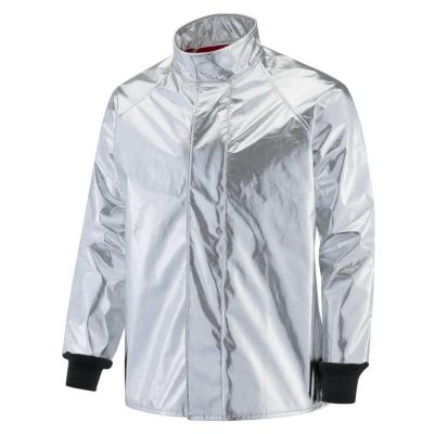 OBRHR-PB-CT-S image(0) - Oberon Coat - Heat Reflective Aluminized PBI Kevlar - Size: Small