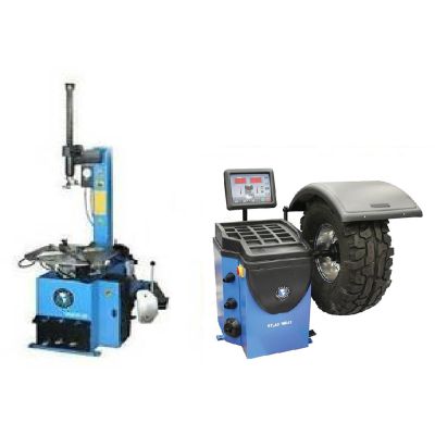 ATETCWB-COMBO5-FPD image(0) - Atlas Equipment TC229 Rim Clamp Tire Changer + WB41 Wheel Balancer Combo Package