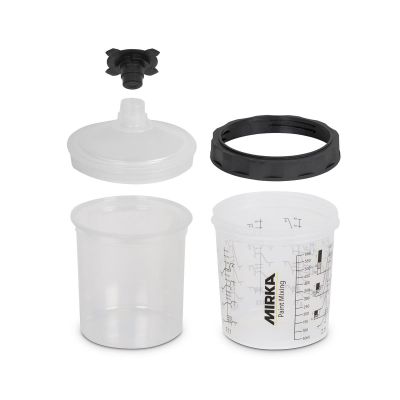 MRK9190172650 image(0) - Mirka Abrasives Paint Cup System 650ml, Filter Lid 190&Acirc;�m, 50/Pack
