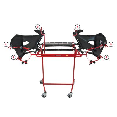 ITTSS-6 image(0) - Innovative Tools & Tech Superstand 6 SS-6 Bumper Cover Paint Rack, 44 in W x 30 in D x 53 in H, 35 lb Load