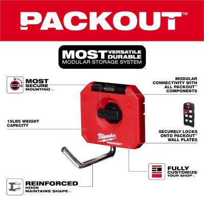 MLW48-22-8328 image(1) - Milwaukee Tool PACKOUT 4" Single Straight Hook