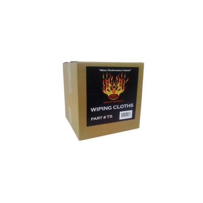 HITT5 image(0) - High Teck Products T5 Premium T-Shirt Material Wiping Cloth, 16 in W x 16 in L, 100% Cotton, White, 5 lb Carton