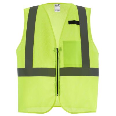 MLW48-73-2254 image(0) - Milwaukee Tool Class 2 High Visibility Yellow Mesh One Pocket Safety Vest - 4X/5X (ANSI/CSA)