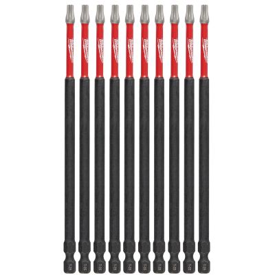 MLW48-32-4246 image(0) - Milwaukee Tool SHOCKWAVE 6" Impact Torx T25 Power Bits (10 Pk)