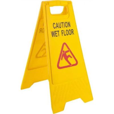 MRO48434997 image(0) - Msc Industrial Supply Caution - Wet Floor, 12" Wide x 24" High, Plastic Floor Sign
