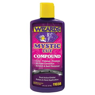 WZP11038 image(0) - Wizards Products MYSTIC CUT 11038 Smart Abrasive Buffing Compound, 8 oz Bottle, Off-White, Liquid