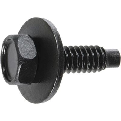AVC10823 image(0) - AUVECO 10823 Hex Head Sems Dog Point Body Bolt, 1/4 in - 20 TPI Screw x 7/8 in L, Black Phosphate