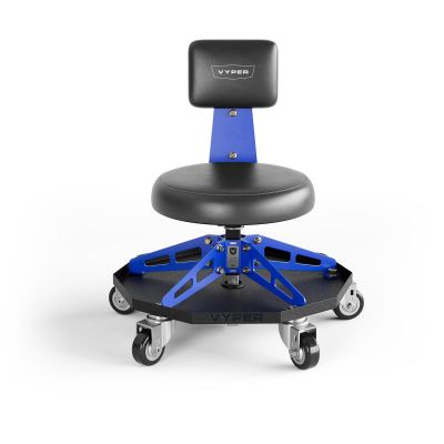 VYPRSS-B-BL image(0) - Vyper Industrial 300 lb Capacity Robust Steel Sport Shop Chair - Black/Blue