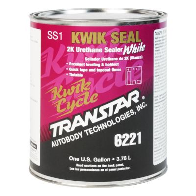TRP6221 image(0) - Transtar Autobody Products 6221 - Kwik Seal 2K Urethane Sealer - 1 Gallon Can - White - 4:1:1 Mixing - 560 sq-ft/ Gallon at 1 mil Coverage