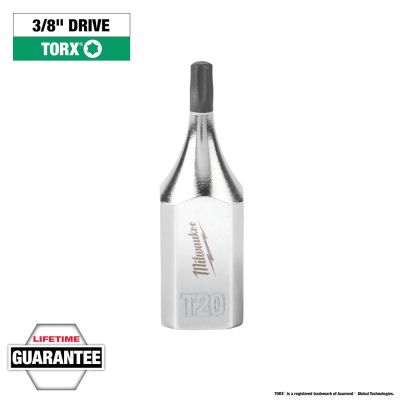 MLW45-34-1010 image(0) - Milwaukee Tool 3/8" Drive T20 TORX Bit Socket