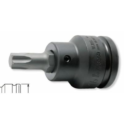 KKN16106-16-T55 image(0) - Ko-ken USA 16106.16-T55 3/4 Sq. Dr. TORX T55 Bit Socket - Length 76mm