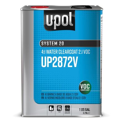 UPO2872V image(0) - U Pol Products SYSTEM 20 UP2872V Water Clearcoat, 1 gal Tin, 4:1 Mixing