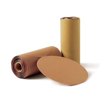 SUA00611 image(0) - Sunmight USA Corporation Gold 00611 Open Coated Link Roll Sanding Disc, 6 in, P220 Grit, Premium Aluminum Oxide, PSA Attachment