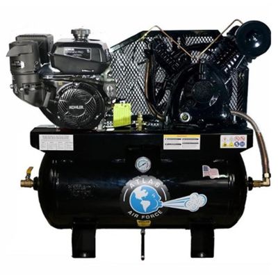 ATEMPAF14G-FPD image(0) - Atlas Automotive Equipment Air Force AF14 Gas 14HP 30 Gallon Air Compressor
