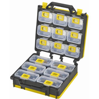 LDS1010498 image(0) - ShopSol Storage Case 2- Sided 15 bins with Carry Strap