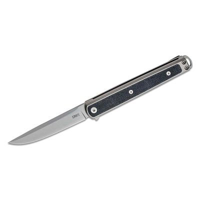 CRK7123 image(0) - CRKT (Columbia River Knife) Seis 1.4116 Bead Blast Plain Blade Folding Knife with Liner Lock Glass-Reinforced Nylon Handle - Black