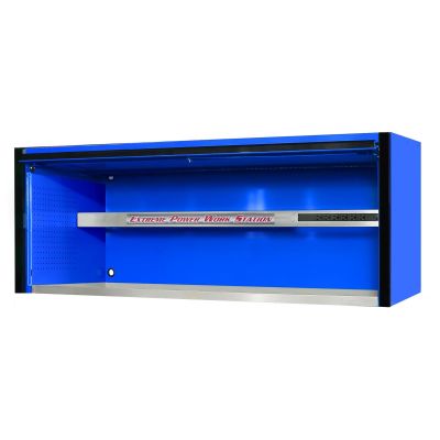 EXTEX7201HCQBLBK image(0) - Extreme Tools EXQ Series 72"W x 30"D Professional Extreme Power Workstation Hutch Blue w Black Handle