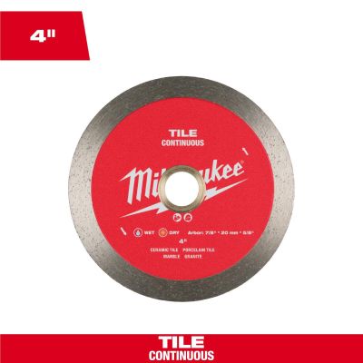 MLW49-93-9502 image(0) - Milwaukee Tool 4 inch Continuous Tile Diamond Blade