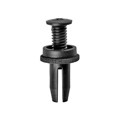 AVC21500 image(0) - AUVECO 21500 Push/Screw-Type with Open End Cowl Vent Retainer, 20 mm Dia Head x 12 mm L Stem, Nylon, Black