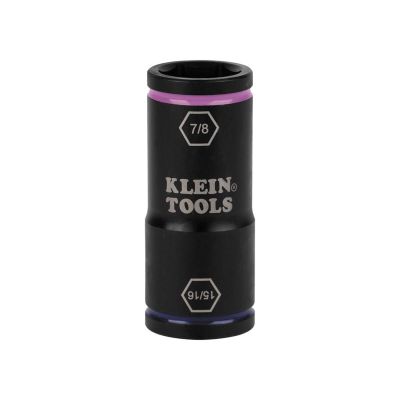 KLE66069 image(0) - Klein Tools Flip Quad Socket Adapter, 1/2 to 3/8 Inch