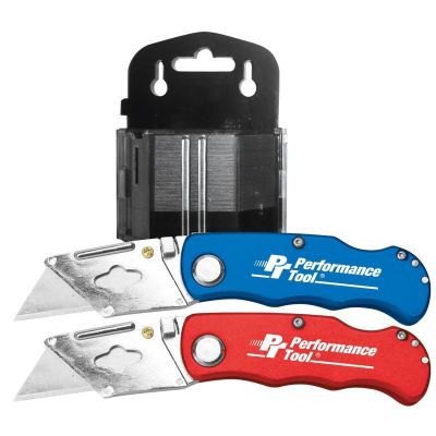 WLMW1720 image(1) - Wilmar Corp. / Performance Tool 52 Piece Folding Utility Knife Set