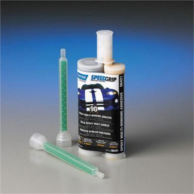 NOR06421 image(0) - Norton Speed Grip 06421 2-Part Panel Bonding Adhesive, 220 mL Cartridge, Black, Liquid, 24 hr Curing