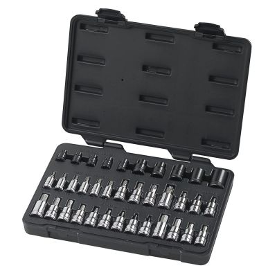 KDT80726 image(0) - GearWrench 36 Piece 1/4 Inch, 3/8 Inch & 1/2 Inch Drive Standard Hex, E-Torx & Torx Bit SAE/Metric Socket Set
