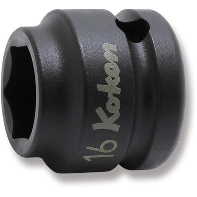 KKN14401MS-16 image(0) - Ko-ken USA 14401MS-16 1/2 Sq. Dr. Socket 16mm 6 point Length 26mm Thin walled