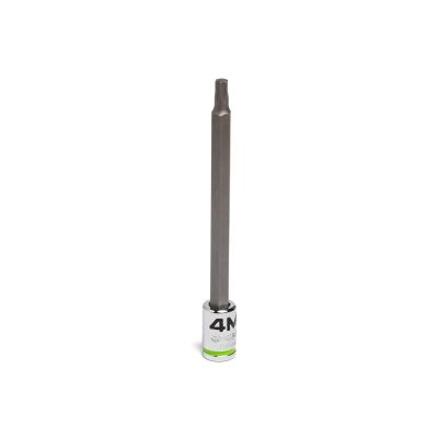 GETHAM4L image(0) - Grip Edge Tools 4mm 1/4" Dr Long RPT Hex bit socket
