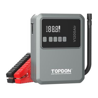 TOPV1200AIR image(0) - Topdon 2-in-1 1200 Peak Amp Jump Starter and Tire Inflator