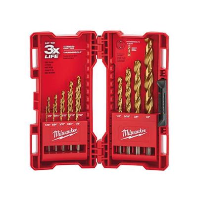 MLW48-89-0011 image(0) - Milwaukee Tool THUNDERBOLT Titanium Drill Bit Set &hyphen; 14PC