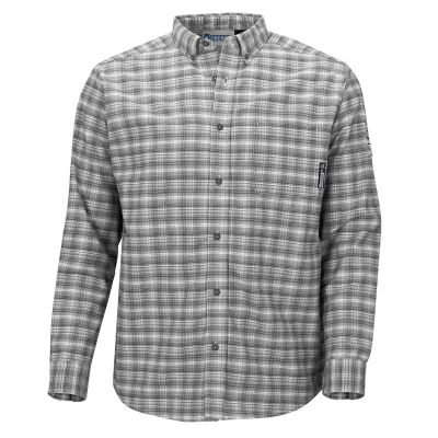 OBRZFI601-5XL image(0) - OBERON Plaid Long Sleeve Button Down Shirt &hyphen; Cotton / Nylon - Fire Resistant and Arc Flash Protection - 10 CAL - Color: Red - Men's - Size: 5XL