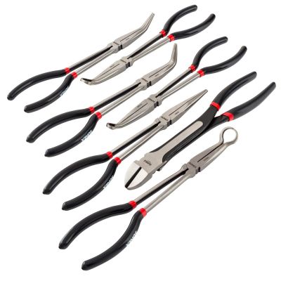 SUNSXLRS711 image(0) - SUNEX 7  Piece 11 Inch Long Reach Pliers Set