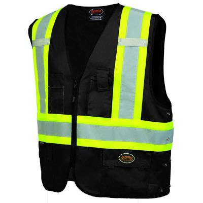 SRWV1021571U-45XL image(0) - Pioneer Safety Vest  - Color:  Black  - Size: 4/5XL