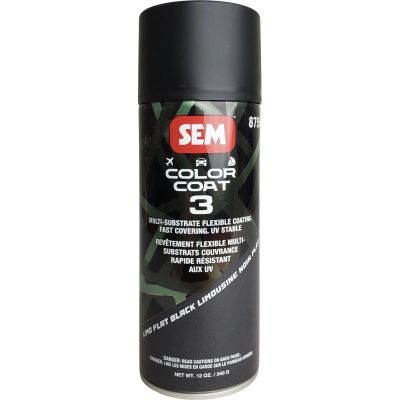 SEM87503 image(0) - SEM Paints Color Coat 3 Limo Flat Black 16 oz Aerosol
