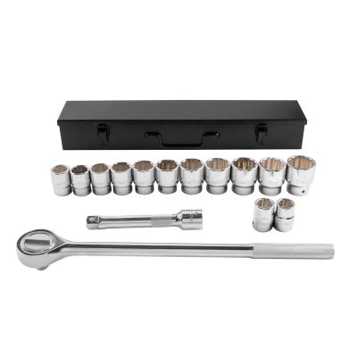 TIT64904 image(1) - Titan 15 pc. 3/4 in. Drive 12 pt. SAE Socket Set
