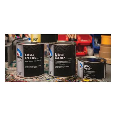 USC16400 image(0) - US Chemical PRO-GOLD ES 16400 Premium Body Filler, 1 gal, Yellow, Paste/Gel, Premium