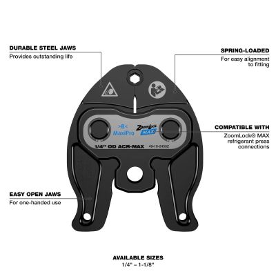 MLW49-16-2452Z image(1) - Milwaukee Tool 3/8 Inch ZoomLock&reg; MAX Press Jaw for M12 FORCE LOGIC Press Tools
