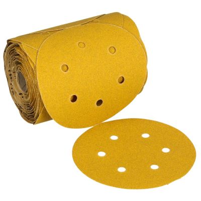 MMM61645 image(0) - 3M  Stikit Gold Abrasive Disc Roll 61645, 80D, 6-inch (150mm), Dust-Free