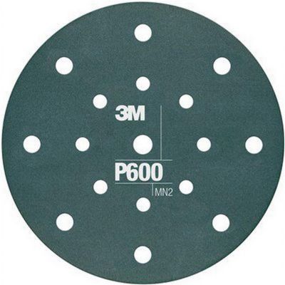 MMM34801 image(0) - 3M 34801 270J Series Flexible Dust Free Abrasive Disc, 6 in Dia, P600 Grit, Hook and Loop, Green
