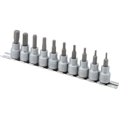 TIT16169 image(0) - TITAN 10-PC 3/8" DR SAE HEX BIT SET