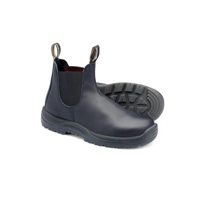 BLU179-100 image(0) - Blundstone Steel Toe Slip-On Elastic Side Boots w/ Kick Guard, Black, AU size 10, US size 11