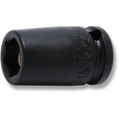 KKN13400AG-7-16 image(0) - Ko-ken USA 13400AG-7/16 3/8 Sq. Dr. Socket 7/16 6 point Length 32mm Magnet