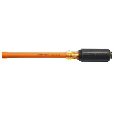 KLE646-3-8INS image(0) - Klein Tools 3/8-Inch Insulated Nut Driver, 6-Inch Hollow Shaft