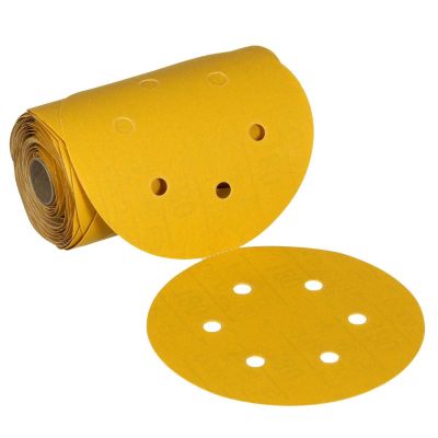 MMM61641 image(0) - 3M  Stikit Gold Abrasive Disc Roll 61641, 220, 6-inch (150mm), Dust-Free
