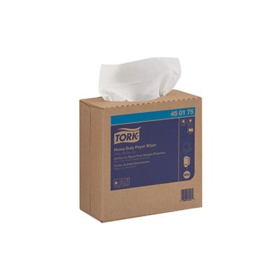 TOR450175 image(0) - Tork Molnlycke 450175 Heavy Duty Pop-Up Box Wiper, 16-1/4 in L x 9-1/4 in W, 90, Paper/Double Re-Creped, White, 1 Plys