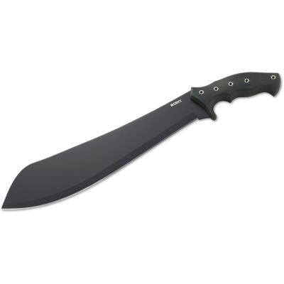 CRKK920KKP image(0) - CRKT (Columbia River Knife) Halfachance 65Mn Carbon Steel Powder Coat Plain Blade Fixed Blade Knife with Sheath Glass-Reinforced Nylon w/Rubber Overlay Handle - Black
